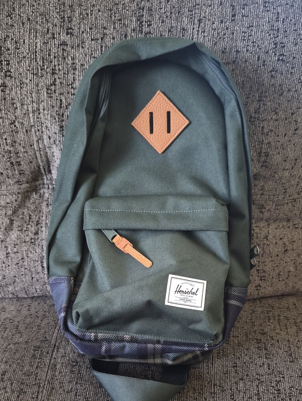 Herschel Supply Company Olive Green Backpack with Tan Accents
